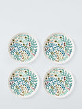 John Lewis floral cake plate 16.7cm set of 4, UK version