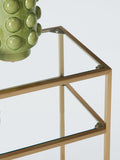 John Lewis Langham glass console table brass 90cm wide, UK version