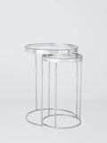John Lewis Savoy nest of 2 glass tables (British brand)