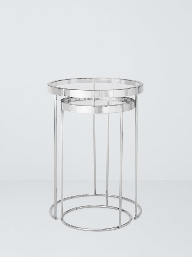 John Lewis Savoy nest of 2 glass tables (British brand)