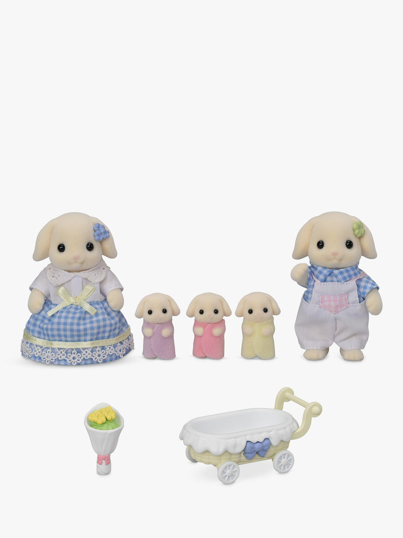 Sylvanian Families Flora Rabbit Family doll set - British product