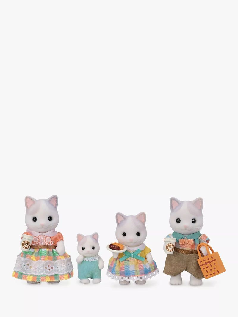 Sylvanian Families Latte Cat Family doll set, UK version