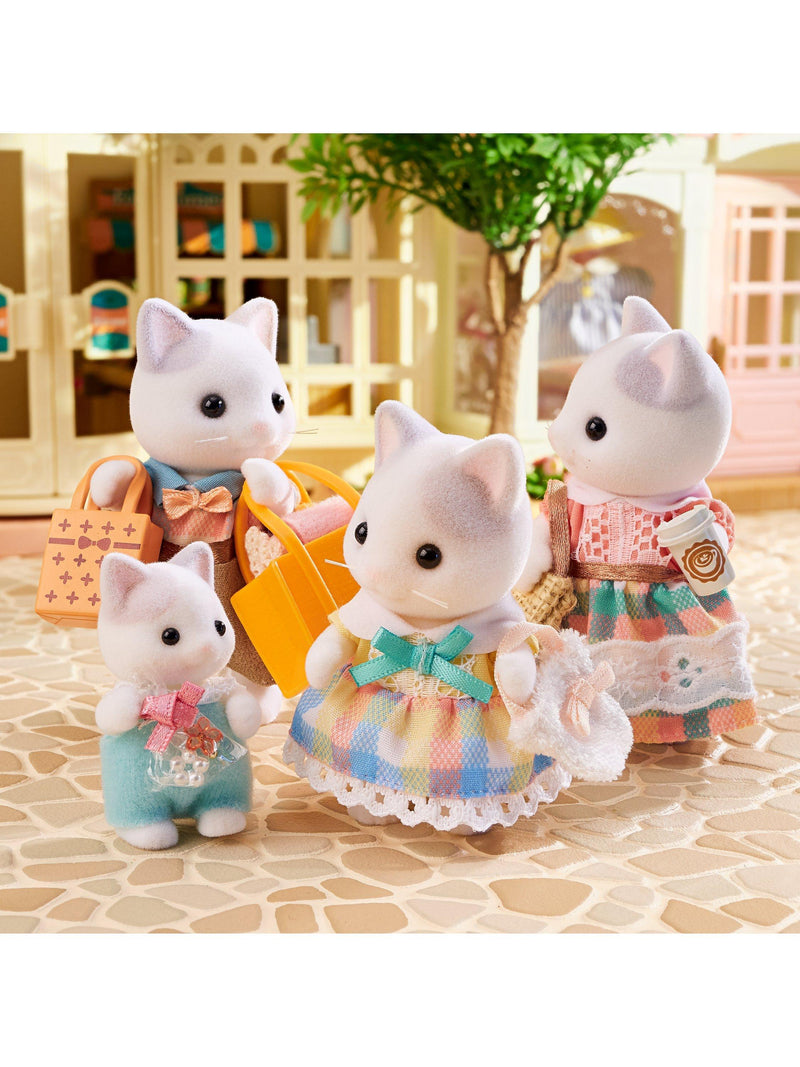 Sylvanian Families Latte Cat Family doll set, UK version
