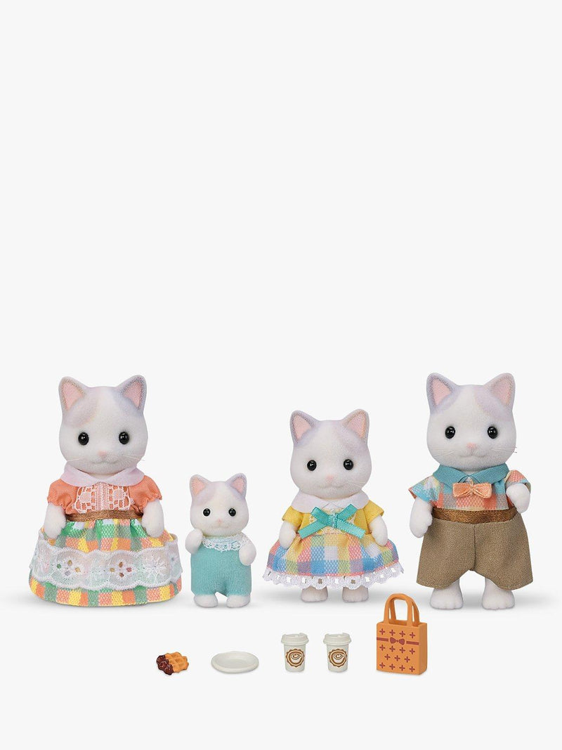 Sylvanian Families Latte Cat Family doll set, UK version