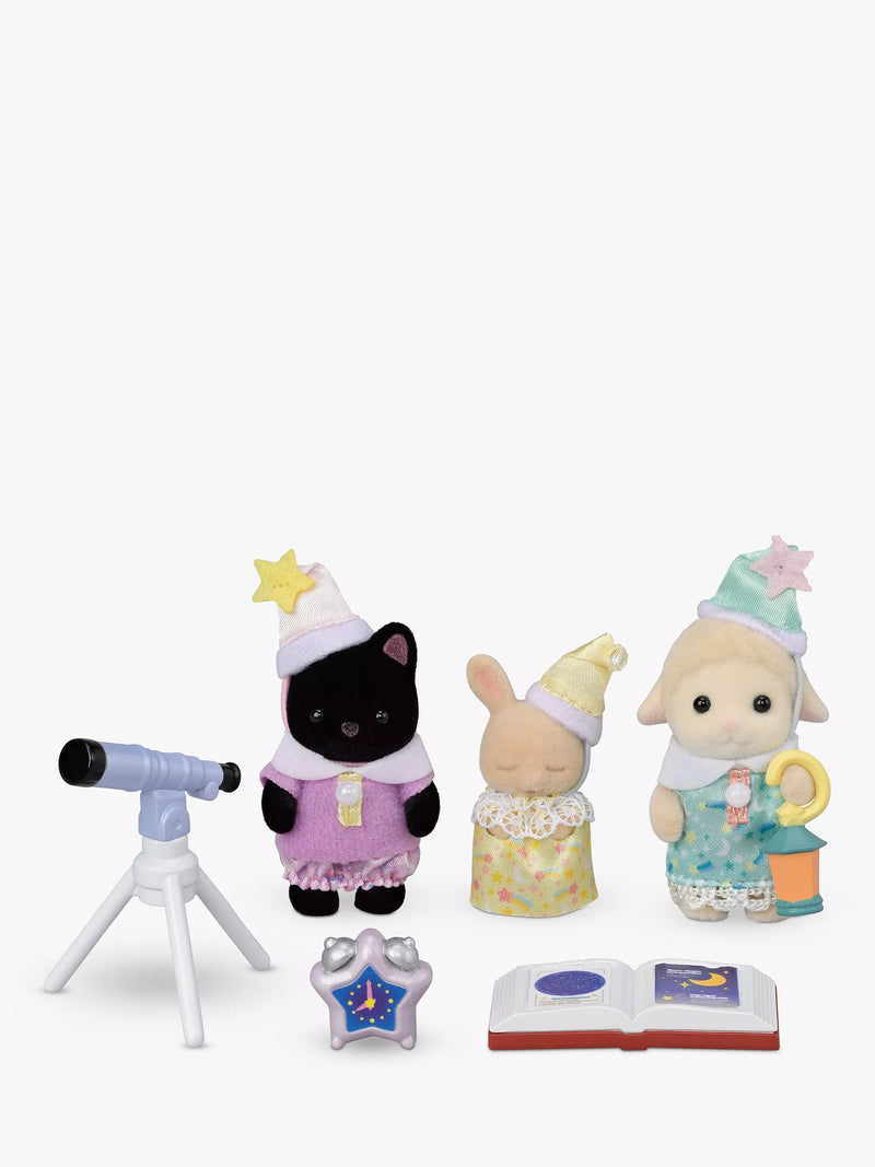 Sylvanian Families Sleepover Party Trio baby animal dolls, imported from the UK