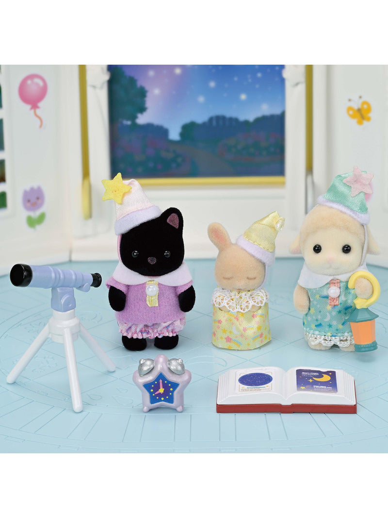 Sylvanian Families Sleepover Party Trio baby animal dolls, imported from the UK