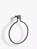 John Lewis Matt Black fixed towel ring, UK version