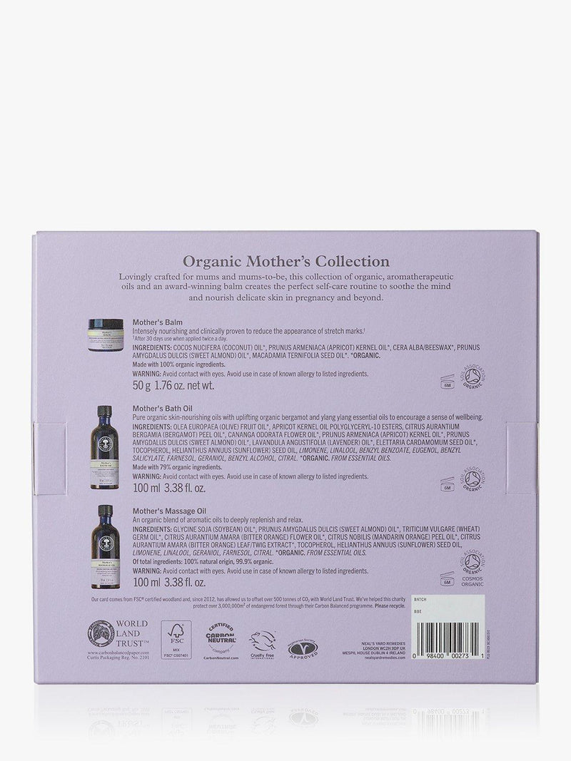 Neal's Yard Remedies Mother's Organic Collection, imported from the UK