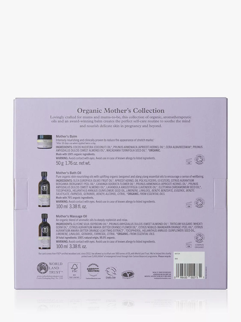 Neal's Yard Remedies Mother's Organic Collection, imported from the UK
