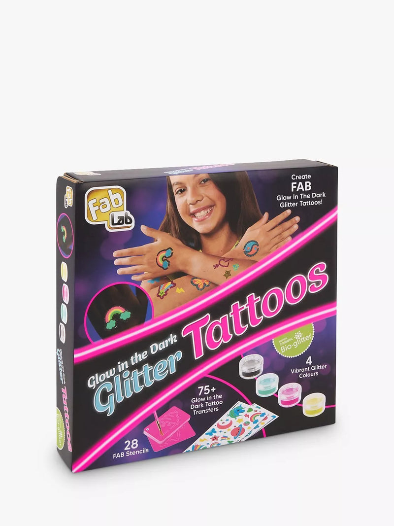 Fablab glow in the dark glitter tattoo kit - British product