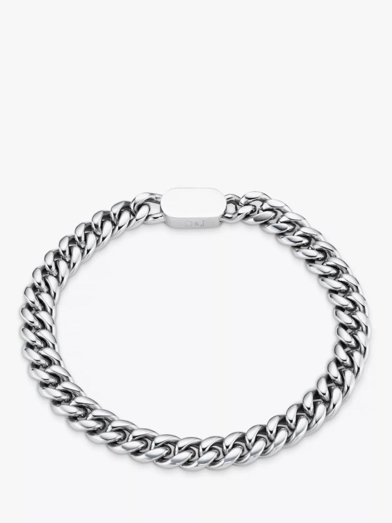 Orelia & Joe Chunky Flat Curb & Solid Clasp Bracelet