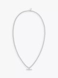 Orelia & Joe pendant necklace silver curb chain 61cm - British product