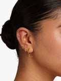 Orelia dainty knot hoop earrings gold plated, imported from the UK