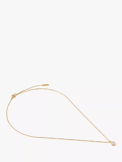 John Lewis Orelia Luxe Semi Precious Moonstone Charm Necklace, Gold- Buy online at McGrocer