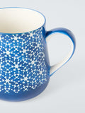 John Lewis wax resist kaleidoscope large stoneware mug 460ml blue, UK version