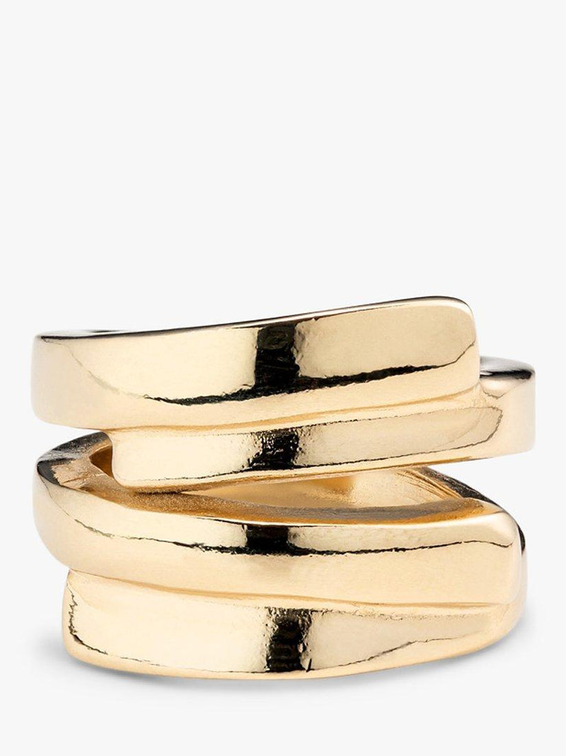 UNOde50 chunky wrap ring gold plated - British product