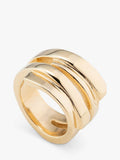 UNOde50 chunky wrap ring gold plated - British product