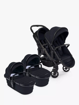 Convertible Twin Pushchair with Carrycot for Birth to 15kg