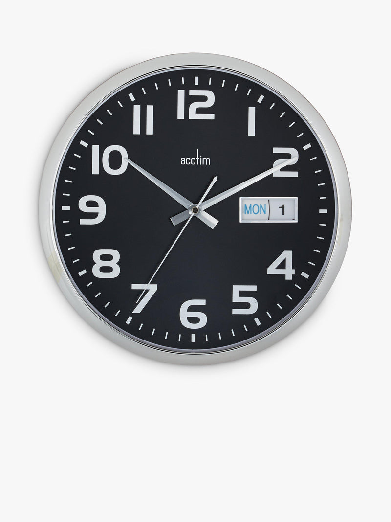 Acctim date window analogue wall clock 32cm - British product