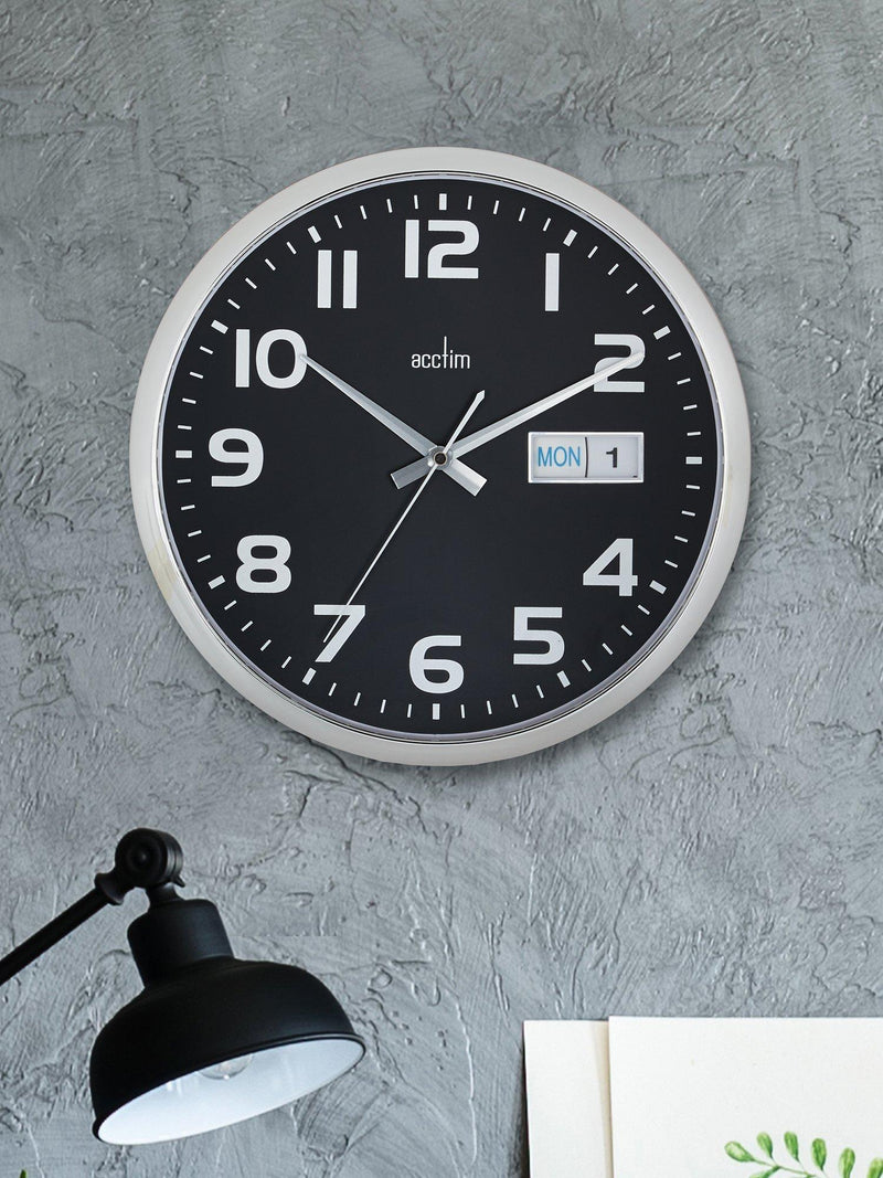 Acctim date window analogue wall clock 32cm - British product