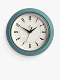 Jones Clocks small vintage-inspired analogue wall clock with retro dial, 24.5cm, UK version