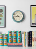 Jones Clocks small vintage-inspired analogue wall clock with retro dial, 24.5cm, UK version