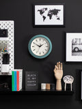 Jones Clocks small vintage-inspired analogue wall clock with retro dial, 24.5cm, UK version