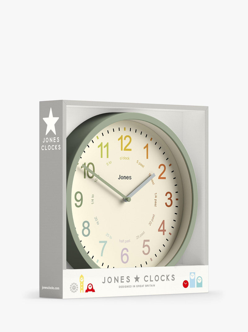 Jones Clocks Kids' Analogue Wall Clock 25cm, UK version