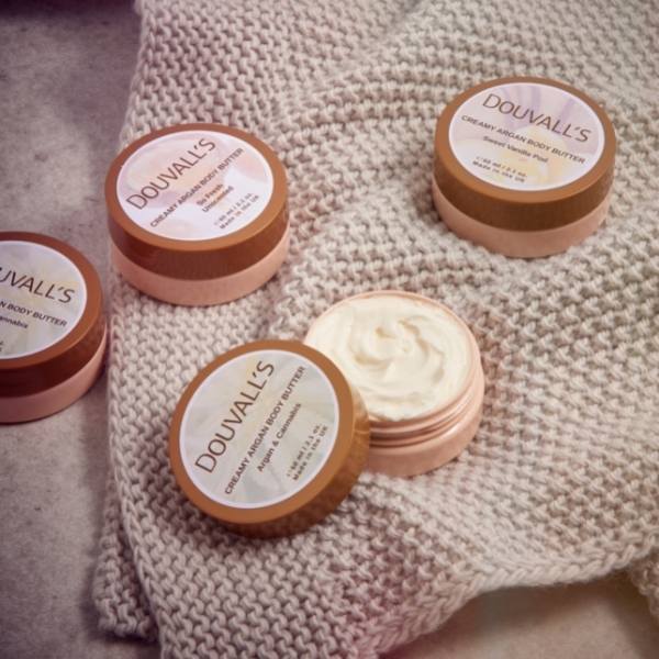Douvalls Argan Body Butter Fireside 60ml - British product