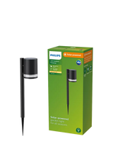 John Lewis Philips Fyce Solar Powered Garden Spot Light, Black- Buy online at McGrocer