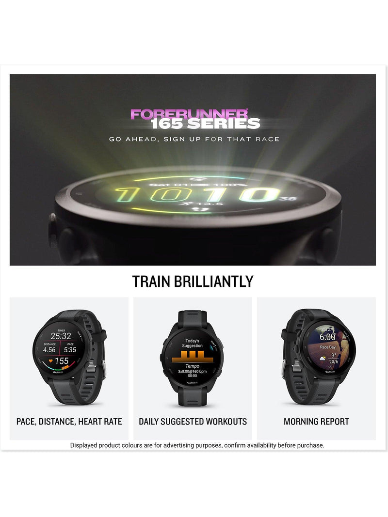 Garmin Forerunner 165 GPS running smartwatch (British brand)