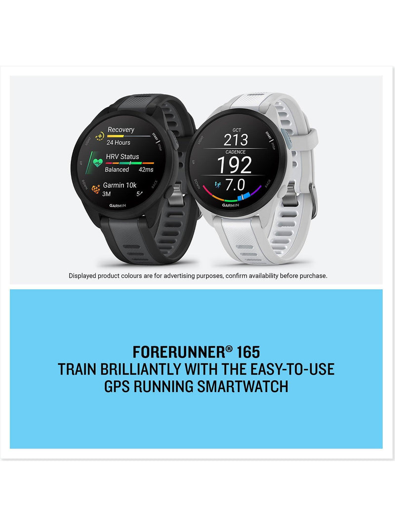 Garmin Forerunner 165 GPS running smartwatch (British brand)