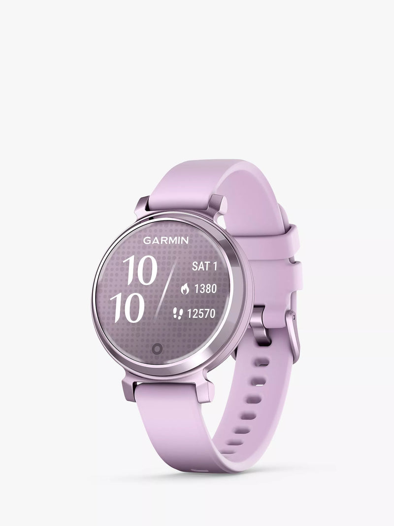 Garmin Lily 2 smart fitness watch pink silicone band (British brand)