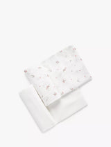 John Lewis Purebaby Essentials Organic Cotton Muslin Wrap Set, Vanilla Blossom, 120cm x 120cm, Pack of 2- Buy online at McGrocer