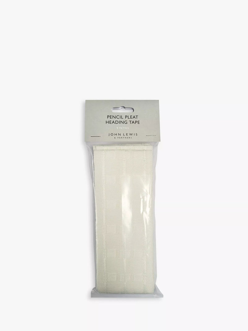 John Lewis pencil pleat heading tape 75mm (British brand)