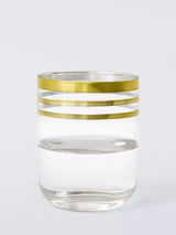 John Lewis John Lewis Striped Glass Tumbler, Set of 2, 325ml, Gold- Buy online at McGrocer
