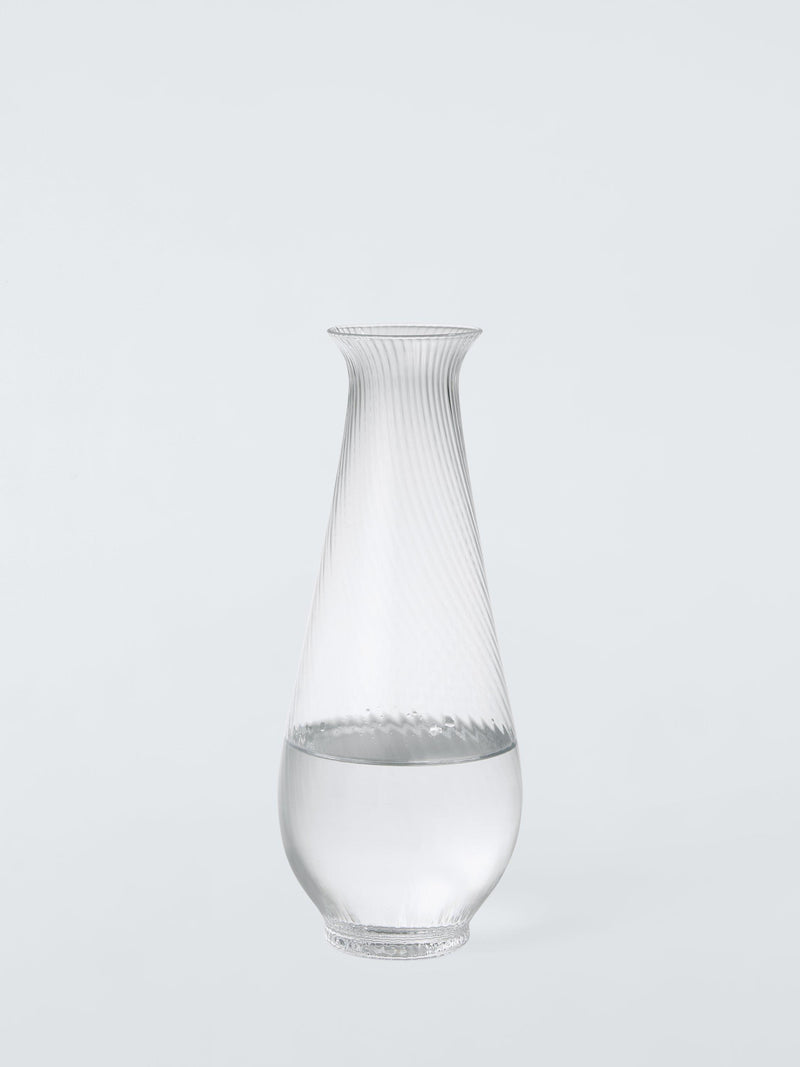 John Lewis ribbed glass carafe 725ml clear, imported from the UK
