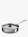 Le Creuset 3-ply stainless steel sauté pan with lid 24cm, UK version