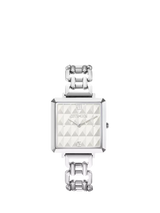 John Lewis COEUR DE LION Women's Square Bracelet Strap Watch Silver White- Buy online at McGrocer