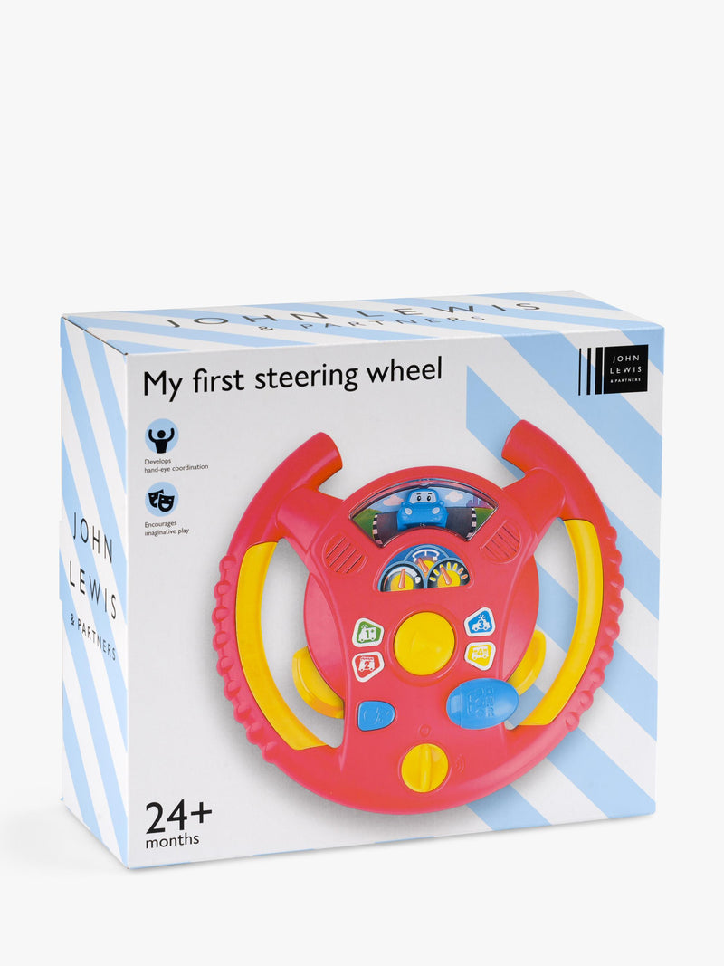 John Lewis steering wheel baby toy with lights and sounds, UK version