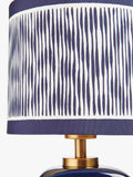 John Lewis X Collagerie blue ikat stripe ceramic table lamp (British brand)