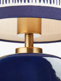 John Lewis X Collagerie blue ikat stripe ceramic table lamp (British brand)