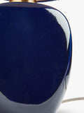John Lewis X Collagerie blue ikat stripe ceramic table lamp (British brand)
