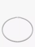 Swarovski silver tennis necklace with cubic zirconia 50cm - British product