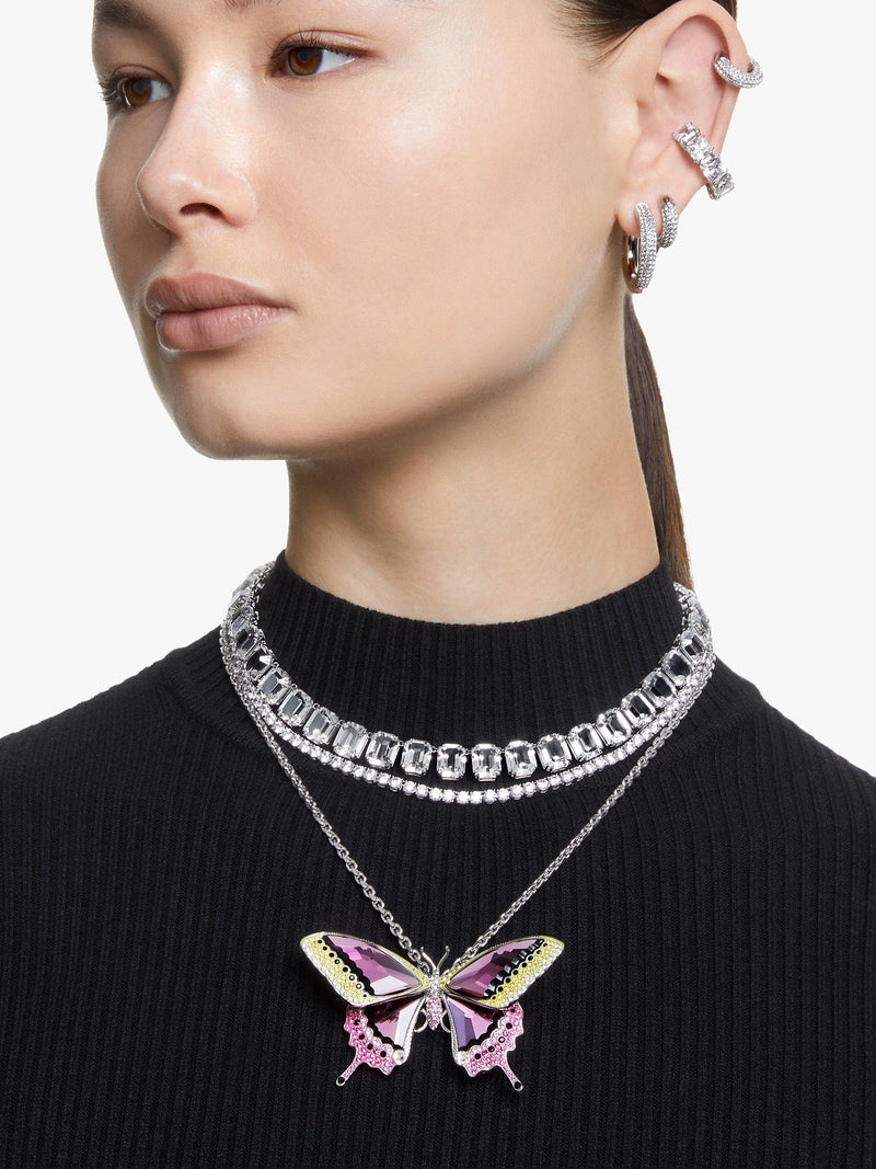 Swarovski silver tennis necklace with cubic zirconia 50cm - British product