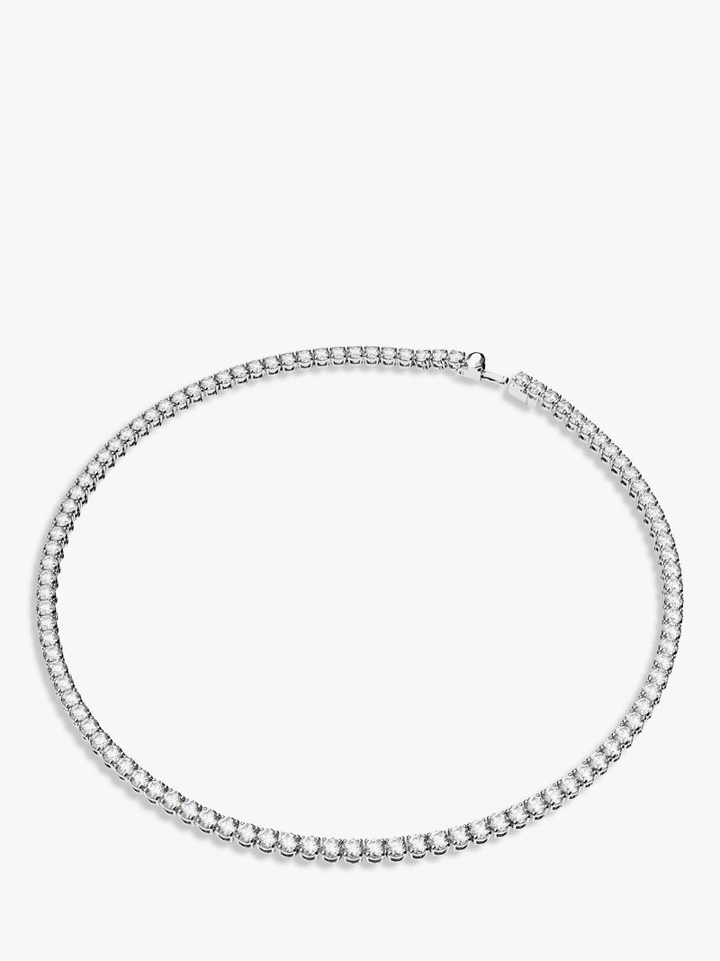 Swarovski silver tennis necklace with cubic zirconia 50cm - British product