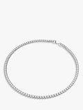 Swarovski silver tennis necklace with cubic zirconia 50cm - British product