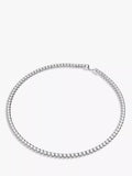 Swarovski silver tennis necklace with cubic zirconia 50cm - British product