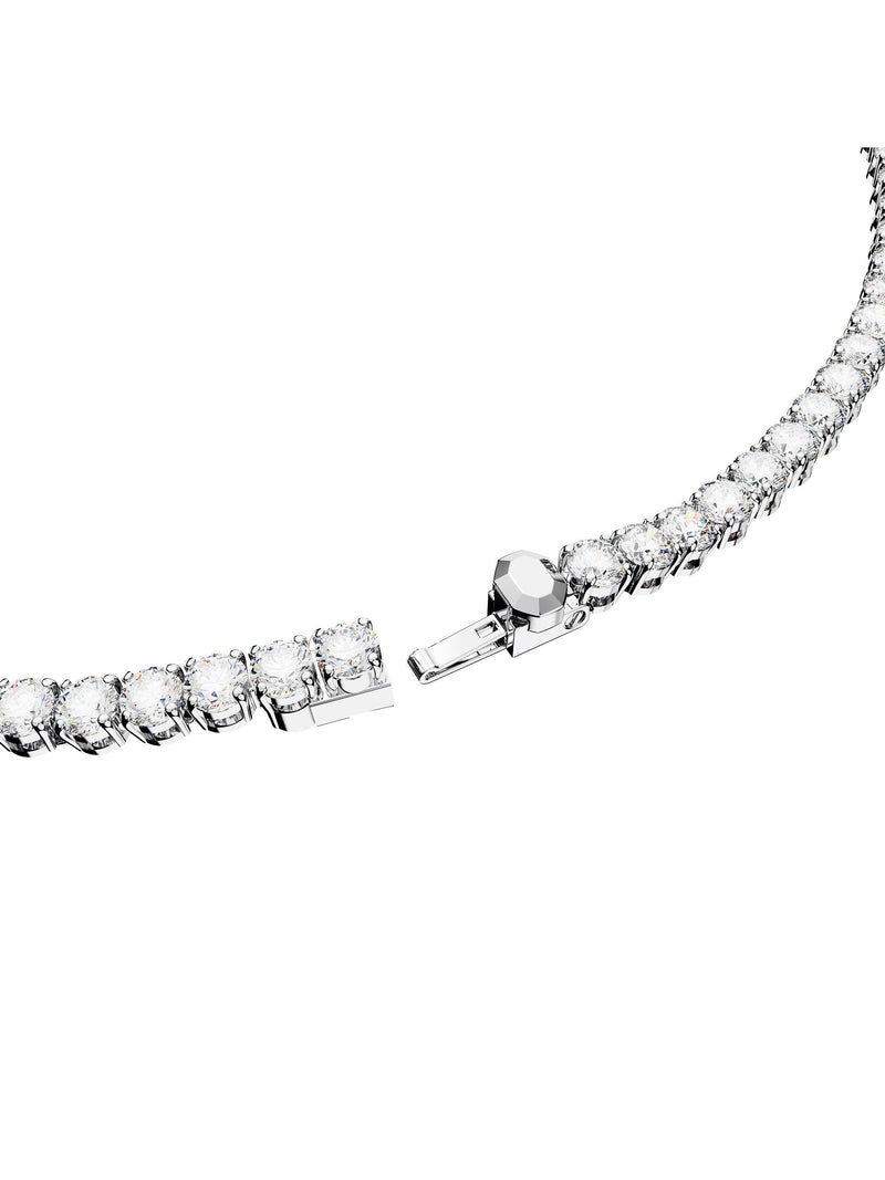 Swarovski silver tennis necklace with cubic zirconia 50cm - British product