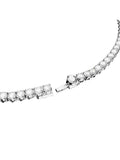 Swarovski silver tennis necklace with cubic zirconia 50cm - British product